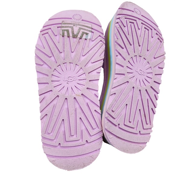 UGG Disco Knot Slide Purple Sky Pink Rainbow Platform Sandals 1120960 Sz 9 - Picture 5 of 10